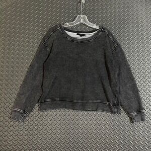Jane +‎ Delancey Dark Gray Crewneck Pullover Sweater Women's Size Medium